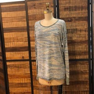 Free People Camo long sleeved shirt